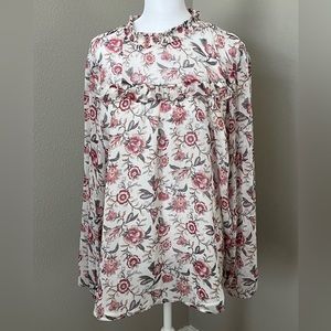 EUC LOFT Floral Blouse